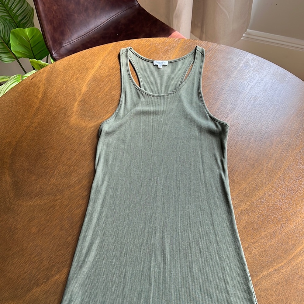 NWOT Splendid Ribbed Tank Maxi Dress (in Green)✨ - Picture 4 of 7